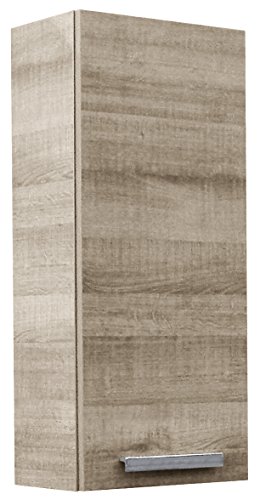 FACKELMANN Hängeschrank A-VERO / Badschrank mit gedämpften Scharnieren / Maße (B x H x T): ca. 35 x 79,5 x 21,5 cm / hochwertiger Schrank fürs Badezimmer / Korpus: Braun hell / Front: Braun hell von FACKELMANN