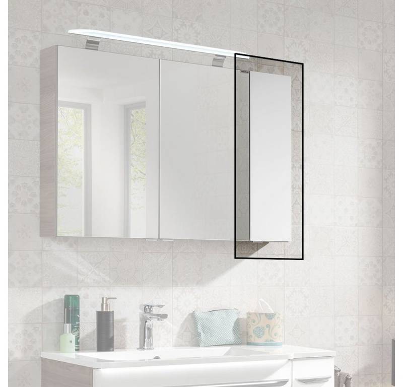 FACKELMANN Hängeschrank Luxor Hängeschrank rechts - Weiß Hochglanz - Steinesche - 20cm von FACKELMANN