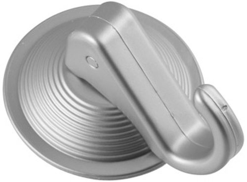 FACKELMANN Hebelsaughaken extra Starkes Vakuum 5,5cm in Silber, HIPS/PVC, 5.5 x 5.5 x 3.5 cm von FACKELMANN