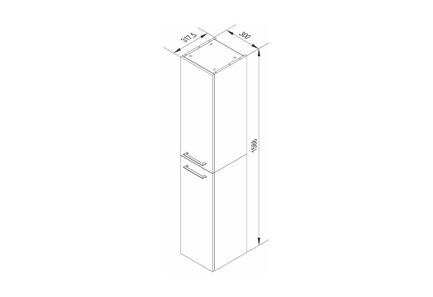 FACKELMANN Hochschrank Hochschrank B.PERFEKT von FACKELMANN