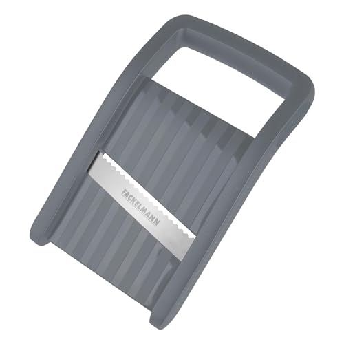 Fackelmann Kompakt-Hobel, Gemüsehobel mit Edelstahlklinge, Reibe mit ergonomischem Griff (Farbe: Schwarz/Silber), Menge: 1 Stück, ca. 10 x 16,5 x 1,5 cm von FACKELMANN