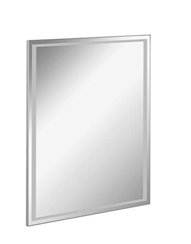 FACKELMANN LED Spiegel FRAMELIGHT 60 / Wandspiegel mit umlaufender LED-Beleuchtung/Maße (B x H x T): ca. 60 x 70 x 3 cm/Lichtfarbe: Kaltweiß/Leistung: 13,2 Watt/austauschbare LED-Beleuchtung von FACKELMANN