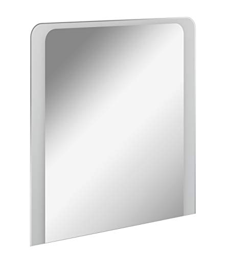 FACKELMANN LED Spiegel Milano 80 / Wandspiegel mit Design-LED-Beleuchtung/Maße (B x H x T): ca. 80 x 80 x 3 cm/Lichtfarbe: Kaltweiß/Leistung: 13,5 Watt/Badspiegel mit austauschbaren LEDs von FACKELMANN