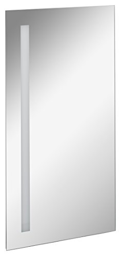 FACKELMANN LED Spiegel linear Mirrors/Wandspiegel mit LED-Beleuchtung und Ambientelicht/Maße (B x H x T): ca. 40 x 75 x 2 cm/hochwertiger Badspiegel/moderner Badezimmerspiegel/Breite 40 cm von FACKELMANN