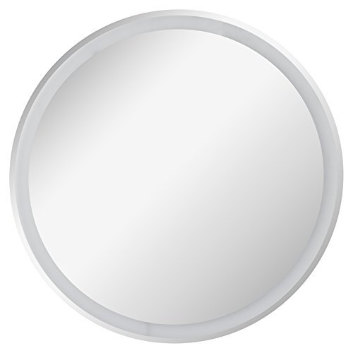 FACKELMANN LED Spiegel rund Ø 60 cm Mirrors/Wandspiegel mit umlaufender LED-Beleuchtung/Maße (B x H x T): ca. 80 x 80 x 3 cm/hochwertiger Badspiegel/moderner Badezimmerspiegel/Durchmesser 80 cm von FACKELMANN