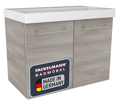 FACKELMANN Lima Badmöbel Set 2 Teile/Gussmarmor Waschbecken/Waschbeckenunterschrank mit 2 Türen/hochwertiger Badschrank mit Soft-Close/Korpus: Braun hell/Front: Braun hell/Breite: 60 cm FACKELMANN Lima Badmöbel Set 2 Teile/Gussmarmor Waschbecken/Waschbeckenunterschrank mit 2 Türen/hochwertiger Badschrank mit Soft-Close/Korpus: Braun hell/Front: Braun hell/Breite: 60 cm von FACKELMANN