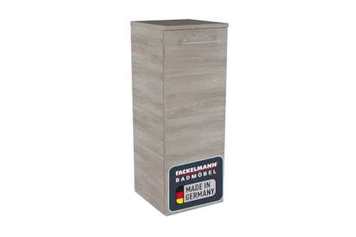 FACKELMANN Midischrank Lima/Badschrank mit Soft-Close-System/Maße (B x H x T): ca. 30 x 81 x 32 cm/Türanschlag frei wählbar/Korpus: Braun/Front: Braun von FACKELMANN