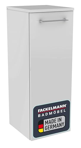 FACKELMANN Midischrank Lima/Badschrank mit Soft-Close-System/Maße (B x H x T): ca. 30 x 81 x 32 cm/Türanschlag frei wählbar/Korpus: Weiß/Front: Weiß Hochglanz von FACKELMANN