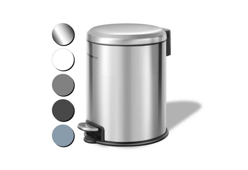 FACKELMANN Mülleimer Edelstahl Pedal-Abfallsammler, Treteimer, 3L Kapazität von FACKELMANN