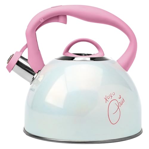 Paris Hilton – Edelstahl Teekanne mit Paris Signatur 2L mit Cool-Touch-Griff und Pfeif-Ausgießer – Schnelles Erhitzen für perfekten Teegenuss, Rosa Paris Hilton – Edelstahl Teekanne mit Paris Signatur 2L mit Cool-Touch-Griff und Pfeif-Ausgießer – Schnelles Erhitzen für perfekten Teegenuss, Rosa von Paris Hilton