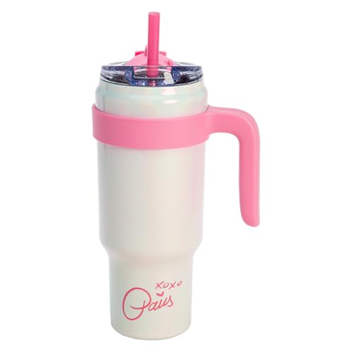 Paris Hilton – pinke Edelstahl Trinkflasche mit Kunststoffgriff und Strohhalm – 1,1 L, Doppelwandig Isoliert, Abnehmbarer Griff Paris Hilton – pinke Edelstahl Trinkflasche mit Kunststoffgriff und Strohhalm – 1,1 L, Doppelwandig Isoliert, Abnehmbarer Griff von Paris Hilton