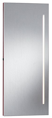 FACKELMANN Spiegel mit Beleuchtung/Wandspiegelelement mit Leuchtstoffröhre/Maße (B x H x T): ca. 42 x 100 x 5 cm/hochwertiger Spiegel/moderner Badezimmerspiegel/Breite 40 cm von FACKELMANN