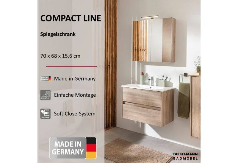 FACKELMANN Spiegelschrank Badezimmerschrank, Wandspiegelschrank FACKELMANN Spiegelschrank Badezimmerschrank, Wandspiegelschrank von FACKELMANN