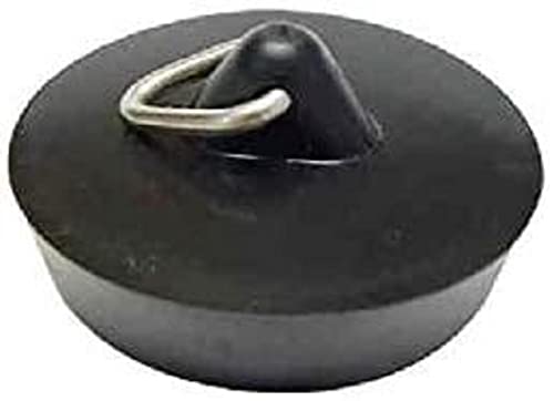 FACKELMANN Waschbecken Waschbeckenstöpsel, Kunststoff Metall, Schwarz E Edelstahl, 3.8 cm von FACKELMANN