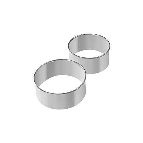 Fackelmann Teigausstecher, 2er Set, Metall, Mehrfarbig, 8 und 9 cm, Höhe 5 cm von Zenker