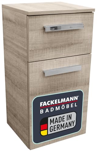 FACKELMANN Unterschrank A-VERO/gedämpfte Scharniere und Soft-Close-System/Maße (B x H x T): ca. 35 x 69 x 32 cm/hochwertiger Schrank fürs Badezimmer/Korpus: Braun hell/Front: Braun hell von FACKELMANN