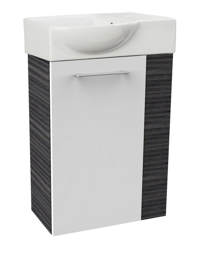 FACKELMANN Waschbecken SBC B. PERFEKT Gäste WC Set 2-teilig 45 cm, Anthrazit Holzoptik FACKELMANN Waschbecken SBC B. PERFEKT Gäste WC Set 2-teilig 45 cm, Anthrazit Holzoptik von FACKELMANN