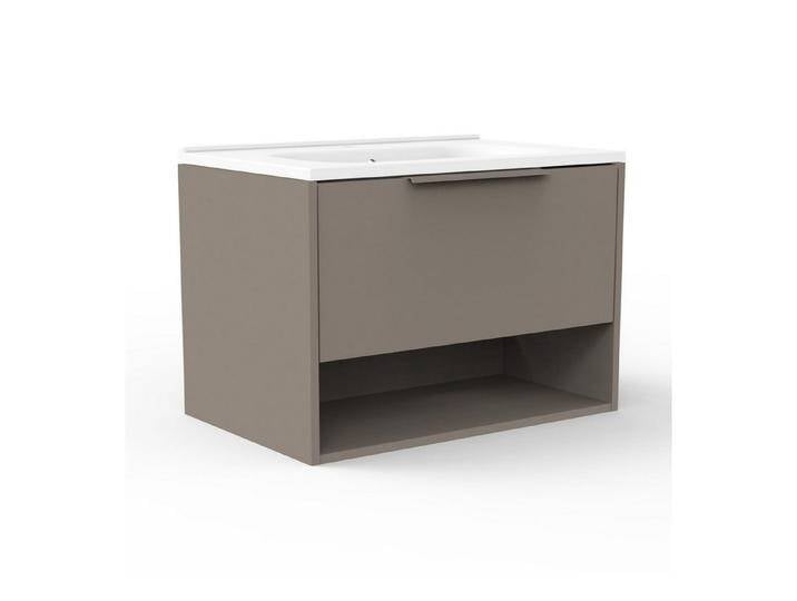 FACKELMANN Waschbeckenunterschrank B.Paris Badmöbelset mit Guss-Waschtisch von FACKELMANN