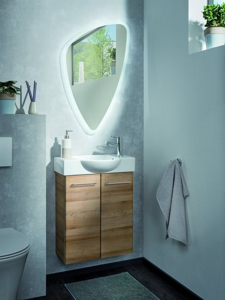 FACKELMANN Waschbeckenunterschrank SBC Badmöbel für Gäste-WC, Breite ca. 55 cm von FACKELMANN