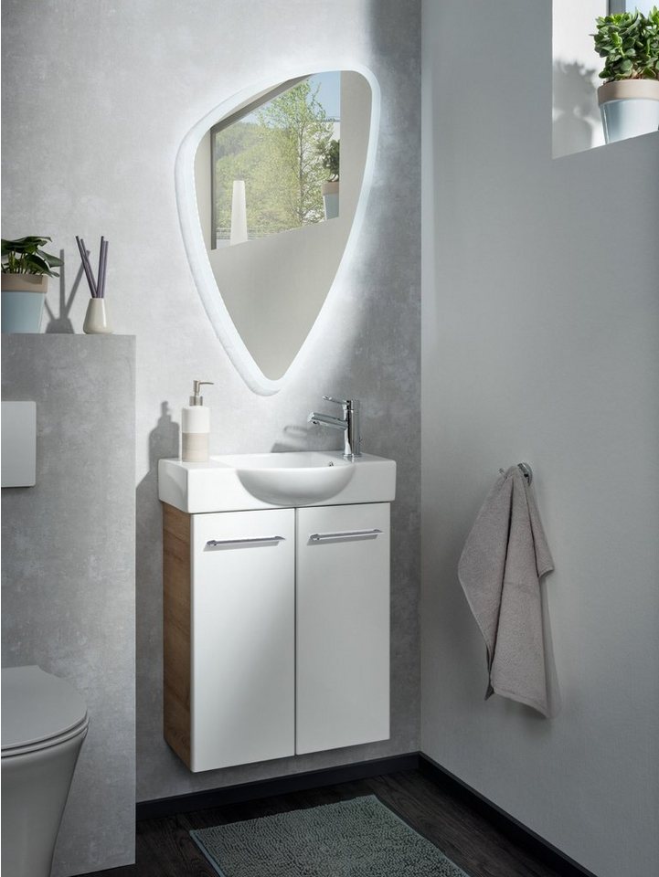 FACKELMANN Waschbeckenunterschrank SBC Badmöbel für Gäste-WC, Breite ca. 55 cm von FACKELMANN