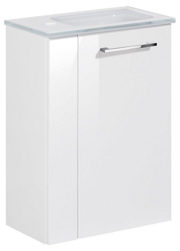 FACKELMANN Waschbeckenunterschrank Set SBC - Front Weiß hochglanz - Korpus Weiß matt rechts - 45 x 62 x FACKELMANN Waschbeckenunterschrank Set SBC - Front Weiß hochglanz - Korpus Weiß matt rechts - 45 x 62 x von FACKELMANN