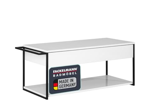 FACKELMANN Waschtisch-Unterschrank New York/Badschrank mit Soft-Close/Maße (B x H x T): ca. 107,5 x 43,5 x 47,5 cm/Waschbeckenunterschrank mit 1 Schublade & Handtuchhalter/Korpus & Front: Weiß von FACKELMANN