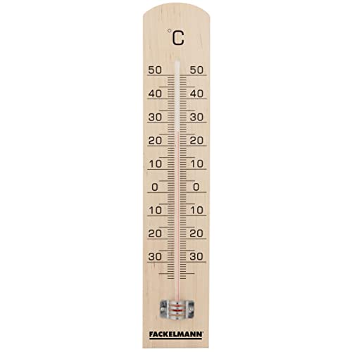 FACKELMANN Zimmerthermometer Holz, Länge: 180 mm von FACKELMANN