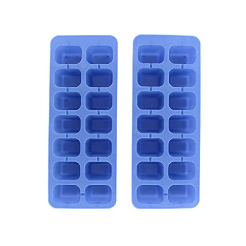 Fackelmann 04212, blau, Eiswürfelschale, 2 Stück, Eiswürfelform für 14 Eiswürfel, Kunststoff von FACKELMANN