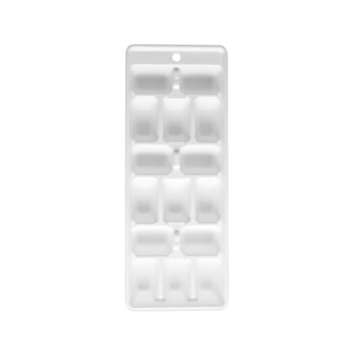 Fackelmann 19016 Eiswürfelform für 15 Eiswürfel aus Kunststoff, Eiswürfelform 15 Abdrücke, Eiswürfelform, Eiswürfelform, Kunststoff, Weiß, 25,3 x 10 cm von FACKELMANN