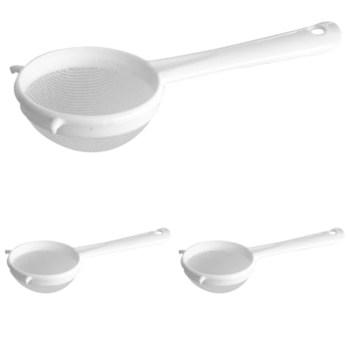 Fackelmann 49240 Sieb, Plastik, weiß, 3.50 x 15 x 6.00 cm (Packung mit 3) von FACKELMANN