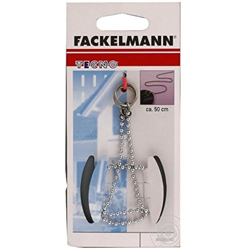 FACKELMANN 61038 Tecno Ventilkette 50cm aus Messing, Silber von FACKELMANN