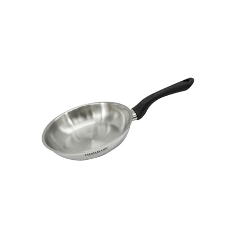 Fackelmann 681851 Bratpfanne 20 cm aus Edelstahl, Kochpfanne, für alle Herdarten, Induktion, Pfanne ohne PFAS, Edelstahl 18-8, Grau, 20 x 5 cm von FACKELMANN