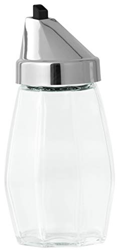 Fackelmann Allesgießer JADE, Milchgießer aus Glas, Ölspender für tropffreies Ausgießen (Farbe: Silber/Transparent), Menge: 1 Stück von FACKELMANN