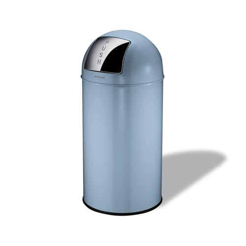 Fackelmann BERLIN Push Abfallsammler 40L in Stahlblau – Klassisches Retro-Design, Großes Fassungsvolumen, Lackiertes Edelstahlgehäuse Fackelmann BERLIN Push Abfallsammler 40L in Stahlblau – Klassisches Retro-Design, Großes Fassungsvolumen, Lackiertes Edelstahlgehäuse von FACKELMANN