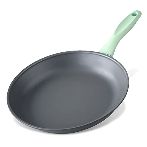 FACKELMANN Bratpfanne mit 24 cm und Antihaft-Beschichtung – Nachhaltige Pfanne aus 100% recyceltem Aluminium mit ergonomischem Soft-Touch-Griff – Kleine Induktionspfanne zum Kochen & Anbraten von FACKELMANN