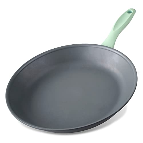 FACKELMANN Bratpfanne mit 28 cm und Antihaft-Beschichtung – Nachhaltige Pfanne aus 100% recyceltem Aluminium mit ergonomischem Soft-Touch-Griff – Kleine Induktionspfanne zum Kochen & Anbraten von FACKELMANN