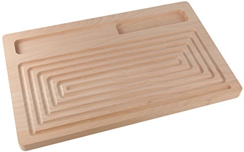 Fackelmann Brotschneidbrett, Buche-Schneidbrett, bruch- und schnittfestes Holz-Brettchen (Farbe: Braun), Menge: 1 Stück von FACKELMANN