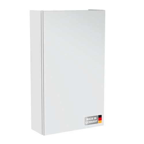 Fackelmann Easy Spiegelschrank 40 cm in Weiß – Moderner Badezimmerschrank mit Spiegel, 1 Einlegeboden, Zeitloses Design – Made in Germany von FACKELMANN
