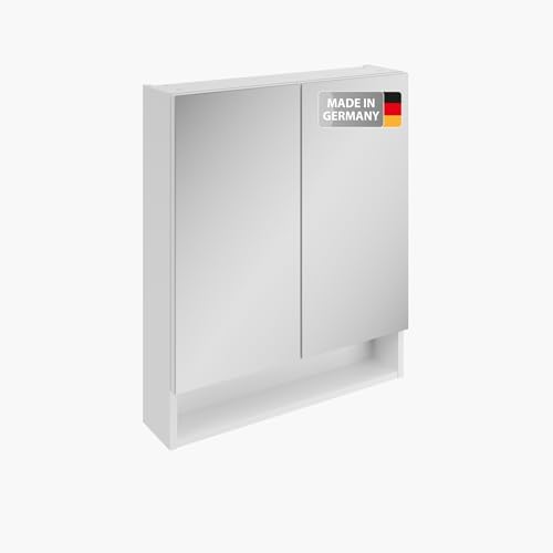 FACKELMANN Easy Spiegelschrank 60 cm – Zeitloses Design, Viel Stauraum für Badutensilien, stilvoll und platzsparend – Made in Germany, Weiß FACKELMANN Easy Spiegelschrank 60 cm – Zeitloses Design, Viel Stauraum für Badutensilien, stilvoll und platzsparend – Made in Germany, Weiß von FACKELMANN