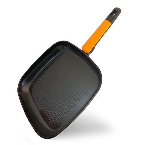 Fackelmann Grillpfanne Soft – Ø 28 cm aus geschmiedetem Aluminium, mit Greblon CK2 Ceramic Beschichtung, Soft-Touch Griff, Reinigung per Hand Fackelmann Grillpfanne Soft – Ø 28 cm aus geschmiedetem Aluminium, mit Greblon CK2 Ceramic Beschichtung, Soft-Touch Griff, Reinigung per Hand von FACKELMANN