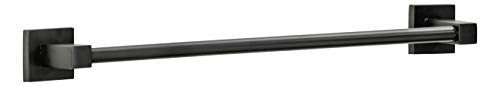 Fackelmann Handtuchhalter New York – Handtuchstange in Schwarz Matt – Installation mit oder ohne Bohren – ca. 49,5 x 5 x 7 cm von FACKELMANN