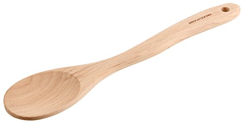 Fackelmann Kochlöffel 30 cm, Rührlöffel aus Buchenholz, Küchenhelfer für beschichtete Pfannen und Töpfe (Farbe: Braun), Menge: 1 Stück von FACKELMANN