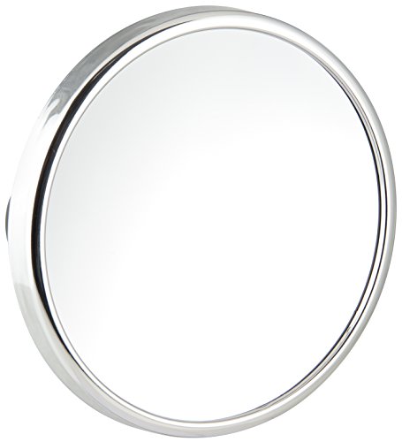 Fackelmann Kosmetikspiegel TECNO, Vergrößerungsspiegel mit 10-fach Vergrößerung, Schminkspiegel mit Saugnäpfen (Farbe: Silber), Menge: 1 Stück von FACKELMANN