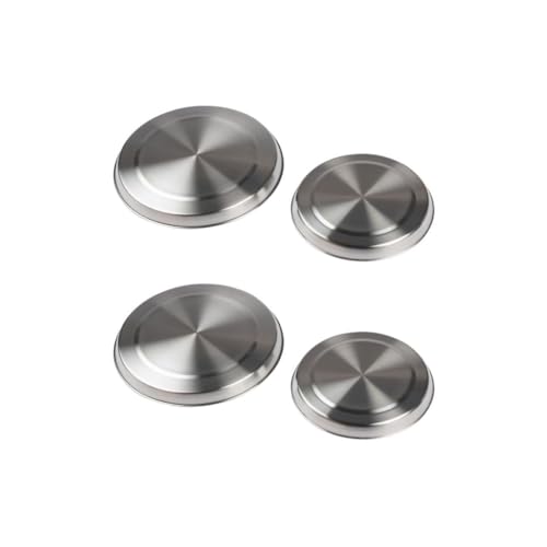Fackelmann Lot de 4 caches plaque 9928250 Abdeckkappen, 2 Stück, Edelstahl, Aluminium von FACKELMANN