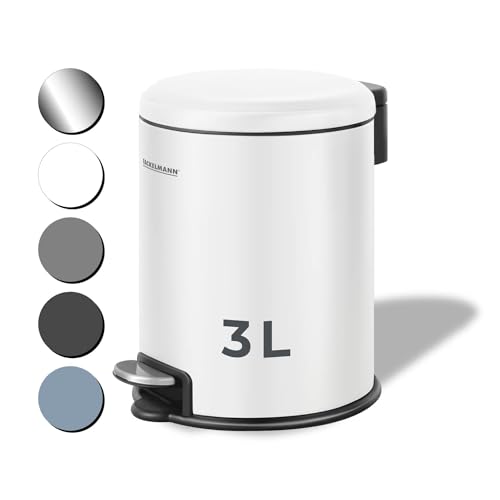 Fackelmann MILANO Pedal-Abfallsammler 3L White mat – Eleganter Abfalleimer in Weiß matt, integrierte Beutelhalterung, Geeignet für Bad & Gäste-WC Fackelmann MILANO Pedal-Abfallsammler 3L White mat – Eleganter Abfalleimer in Weiß matt, integrierte Beutelhalterung, Geeignet für Bad & Gäste-WC von FACKELMANN