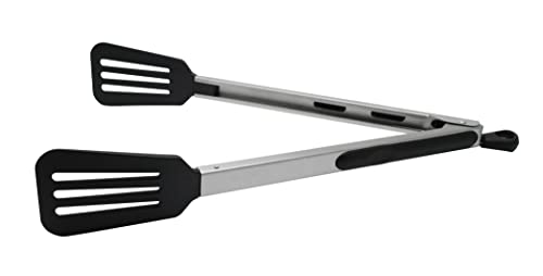 Fackelmann Mehrzweck-Küchenzange, PBT-Länge 30 cm, hitzebeständig bis 220 °C, antihaftbeschichtet, Kochgeschirr-sicher, Verriegelungsmechanismus, spülmaschinenfest, Silber & Schwarz Fackelmann Mehrzweck-Küchenzange, PBT-Länge 30 cm, hitzebeständig bis 220 °C, antihaftbeschichtet, Kochgeschirr-sicher, Verriegelungsmechanismus, spülmaschinenfest, Silber & Schwarz von FACKELMANN