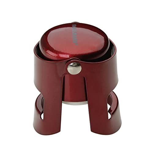 Fackelmann Sektverschluss GRANDCRU, Flaschenverschluss aus Stahl (Farbe: Rot), Menge: 1 Stück von FACKELMANN