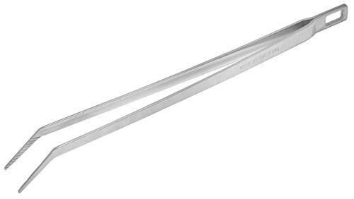 Fackelmann Steakpinzette, Mehrzweckzange mit ergonomisch geformten Griffen, Greifzange für kleines Grillgut (Farbe: Silber), Menge: 1 Stück von FACKELMANN