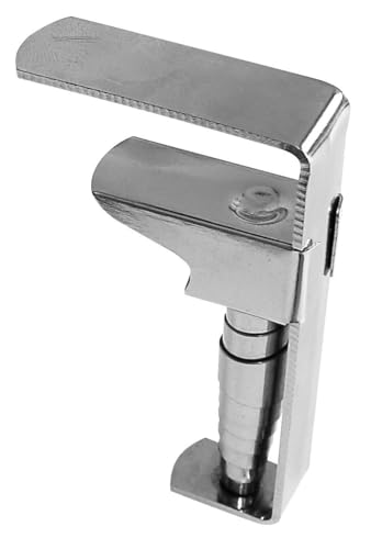 Fackelmann Tischtuchklammern TECNO, Tischdeckenklemmen aus Edelstahl, Tischdeckenhalter mit Feder, 15 x 1 x 9.7 cm, 4 Stück ( Silber) von FACKELMANN