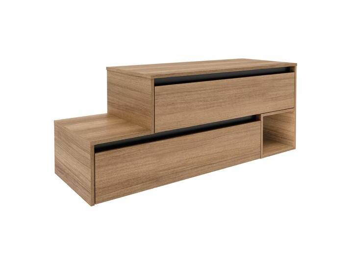 Fackelmann VITA L-Waschtischunterschrank mit Abdeckplatte rechts 128,7 cm 2371604 von FACKELMANN
